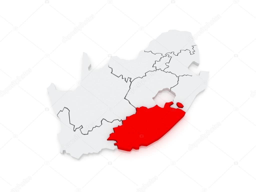 Map of Eastern Cape (Bisho). South Africa.