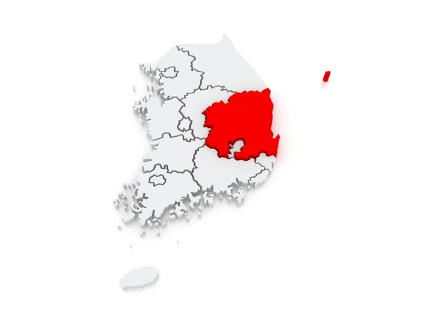 Map of Gyeongsang. South Korea. — Stock Photo, Image