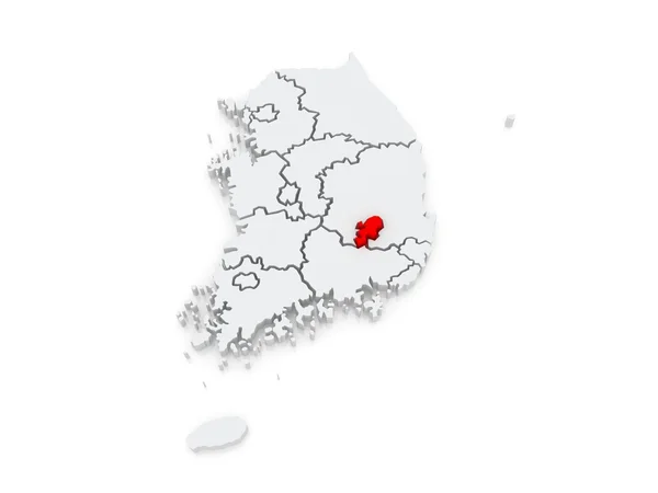 Map of Daegu. South Korea. — Stock Photo, Image