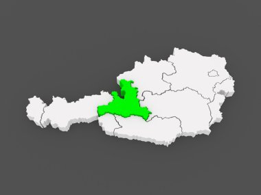 Salzburg harita. Avusturya.