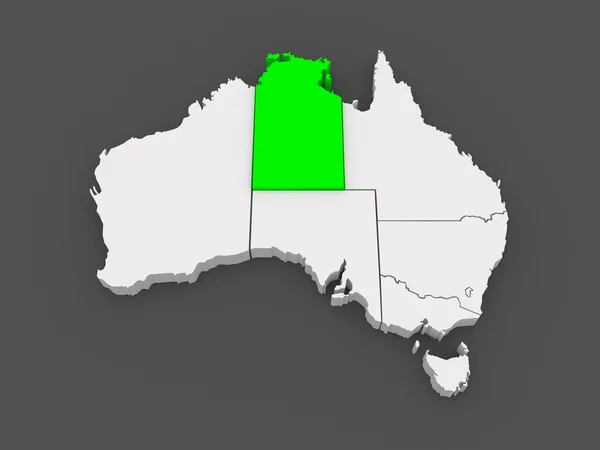Mapa do Território do Norte. Austrália . — Fotografia de Stock