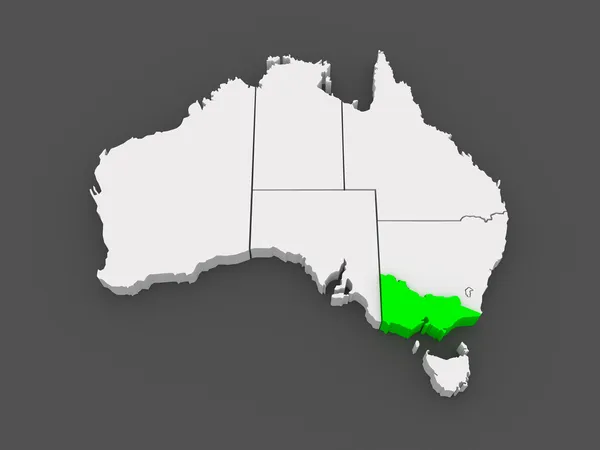 ビクトリアの地図。オーストラリア. — ストック写真