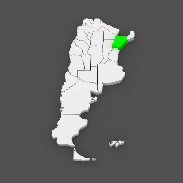 Карта Корріентес. Аргентина. — стокове фото