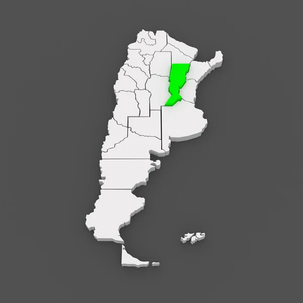 Karte von Santa Fe. Argentinien. — Stockfoto