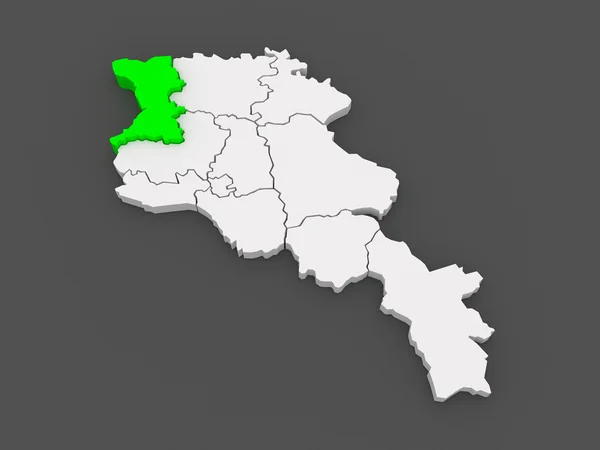 Mapa Chiraka. Arménie. — Stock fotografie