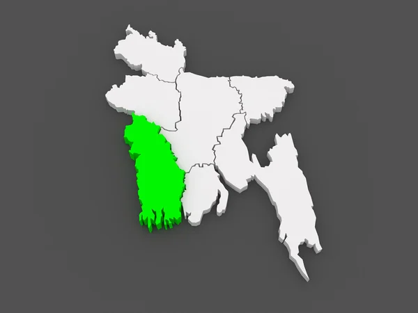 Map of Khulna. Bangladesh. — Stock Photo, Image