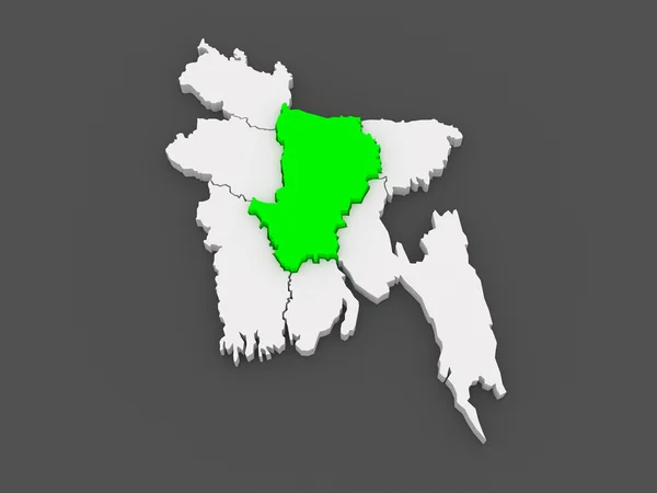 Mapa Dhaki. Bangladesz. — Zdjęcie stockowe
