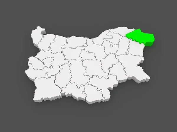 Mapa da província de Dobrich. Bulgária . — Fotografia de Stock
