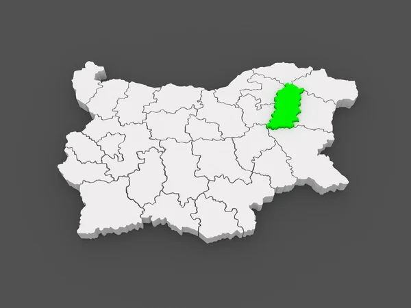 Map of Shumen Province. Bulgaria. — Stock Photo, Image