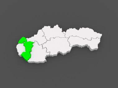 trnava Haritası. Slovakya.