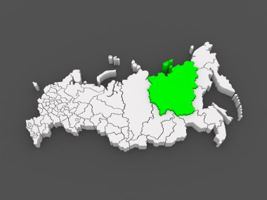 harita Rusya Federasyonu. Saha (Yakutya Cumhuriyeti).