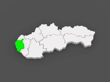 bratislava bölge haritası. Slovakya.