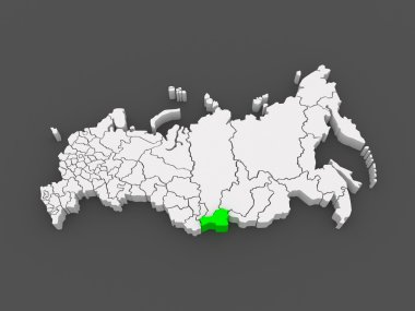harita Rusya Federasyonu. Tuva (tuva Cumhuriyeti).