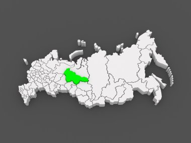 harita Rusya Federasyonu. Khanty mansi Özerk Okrugu - yKarte der Russischen Föderation. im Autonomen Kreis der Chanten und Mansen - y