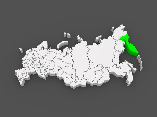 러시아의 지도입니다. 캄차카 크라이. — 스톡 사진
