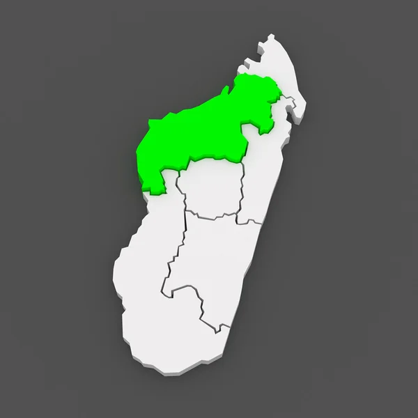 Mapa mahajanga. Madagaskar. — Zdjęcie stockowe