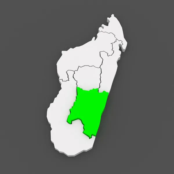 フィアナランツォアの地図。マダガスカル. — ストック写真
