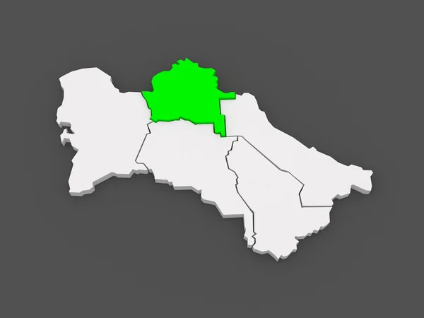 Mapa de Dashoguz. Turkmenistán . — Foto de Stock