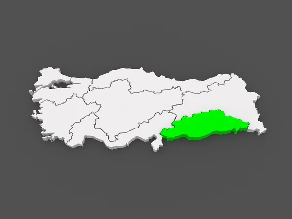 Χάρτης της Νοτιοανατολικής Ανατολίας. Τουρκία. — Φωτογραφία Αρχείου