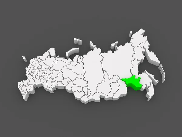 Harita Rusya Federasyonu. Amur bölgesi. — Stok fotoğraf