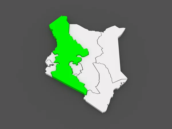 东非大裂谷地区的地图。肯尼亚. — 图库照片