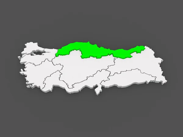 Map of The Black Sea region. Turkey. — Stock Photo, Image