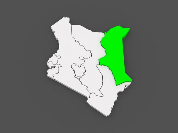 Kuzey Doğu Haritası. Kenya. — Stok fotoğraf