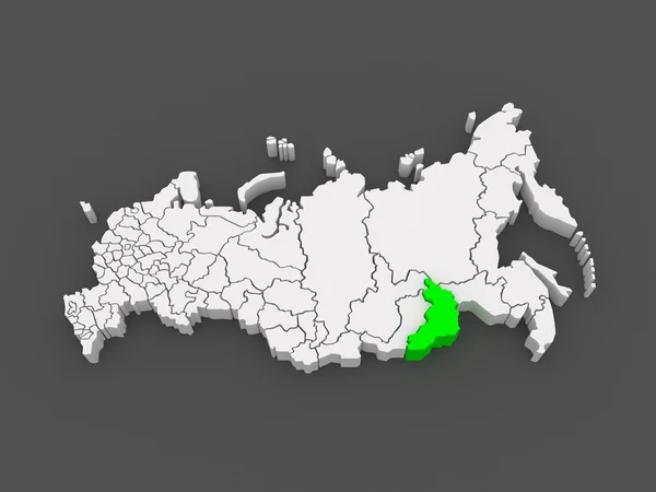 Mapa Federacji Rosyjskiej. Trans Bajkał terytorium. — Zdjęcie stockowe