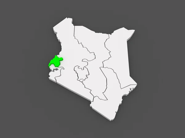 Mappa di West. Kenya . — Foto Stock