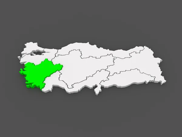Map of Aegean. Turkey. — Stock Photo, Image