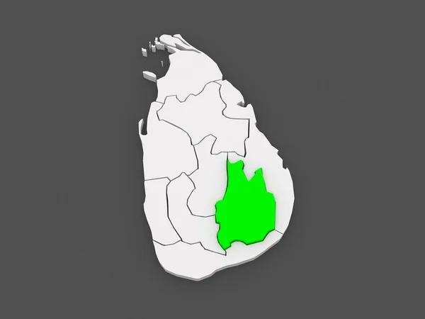 Map of Uva. Sri Lanka. — Stock Photo, Image