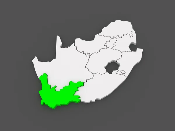 Mapa de Western Cape (Cidade Do Cabo). África do Sul . — Fotografia de Stock