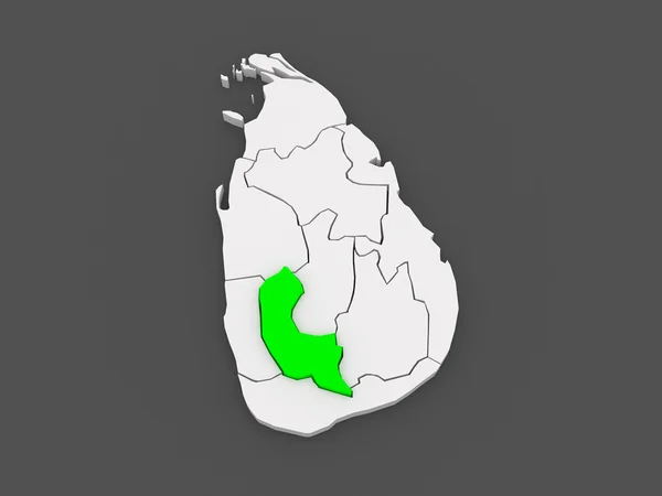 Mapa de Sabaragamuwa. Sri Lanka . — Fotografia de Stock