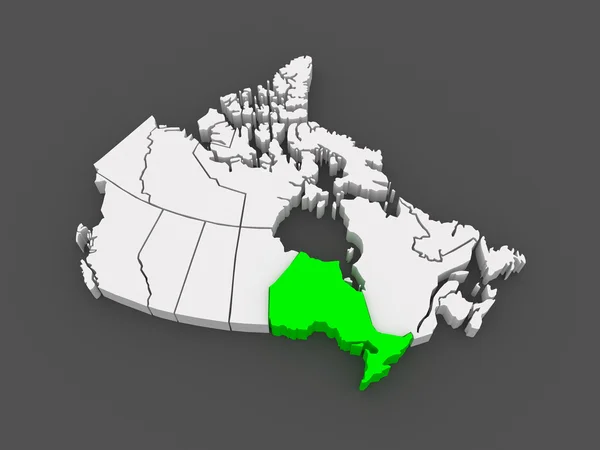 Karta över ontario. Kanada. — Stockfoto