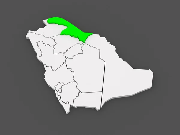 Mapa de El Al Hudud Frontera Norte. Arabia Saudita . —  Fotos de Stock