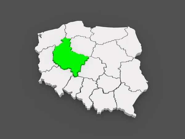 Karte von Wielkopolska. Polen. — Stockfoto