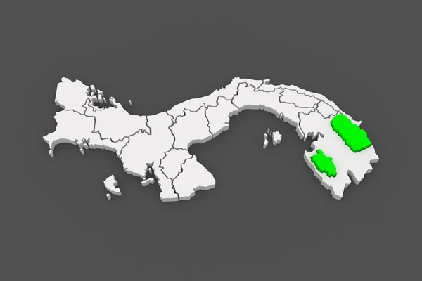 Embera vounaan 地图。巴拿马. — 图库照片