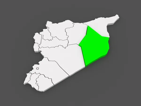 Mappa di Deir ez-Zor. Siria . — Foto Stock