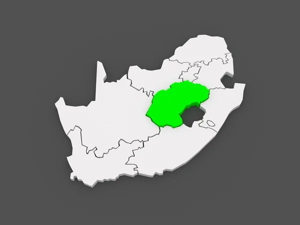 Free state (bloemfontein) haritası. Güney Afrika. — Stok fotoğraf