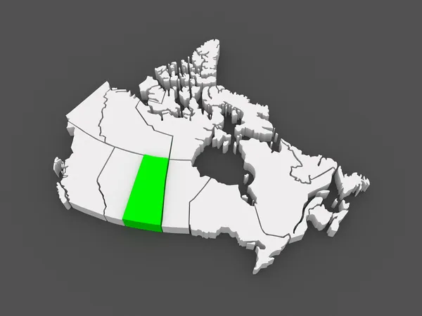 Karta över saskatchewan. Kanada. — Stockfoto