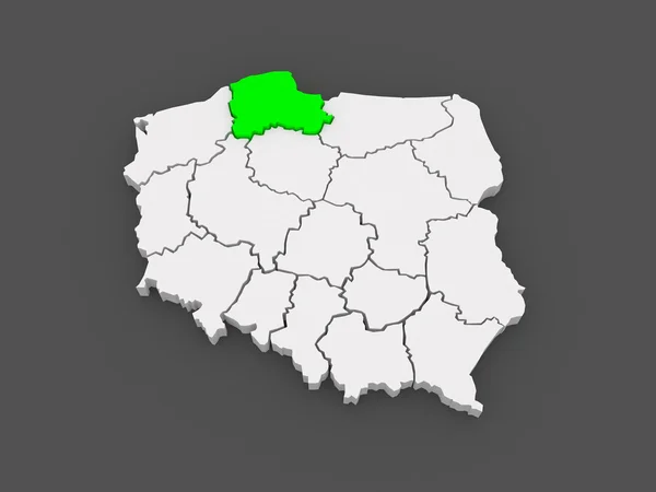 Mapa de Pomerania. Polonia . — Foto de Stock