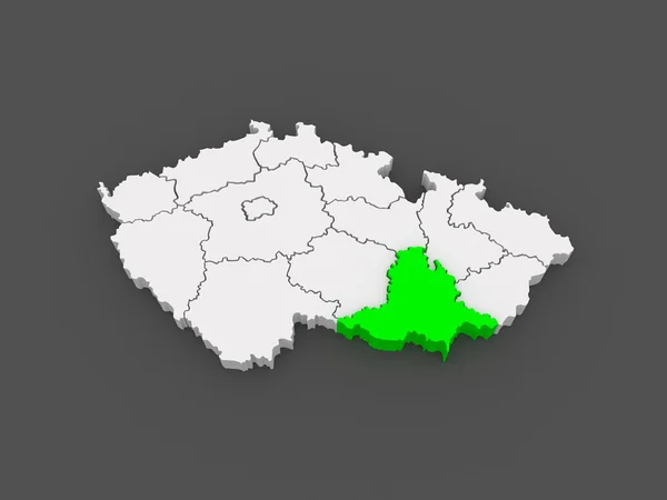 Mapa de Región de Moravia del Sur. República Checa . —  Fotos de Stock