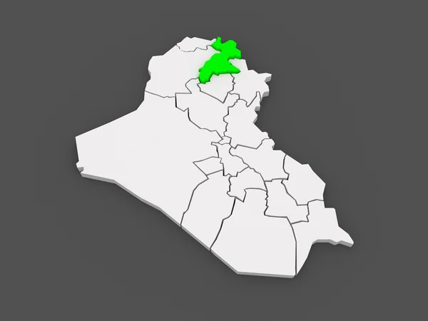 Mapa de Erbil. Irak . — Foto de Stock