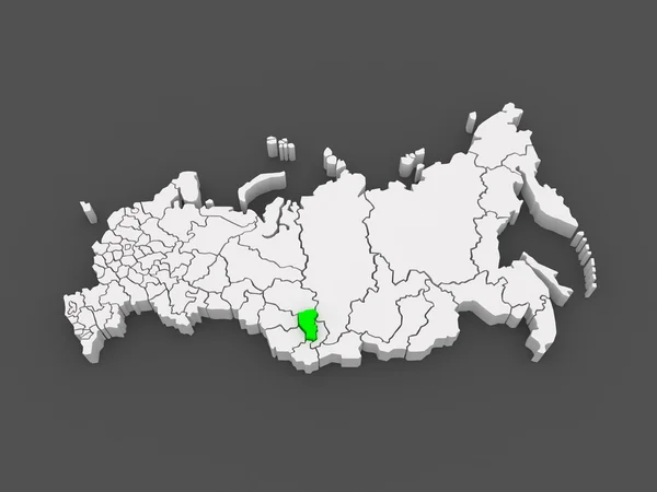 Map of the Russian Federation. Kemerovo region. — Stock Photo, Image