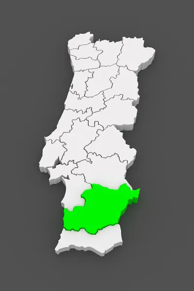 Χάρτης της beja. Πορτογαλία. — Φωτογραφία Αρχείου
