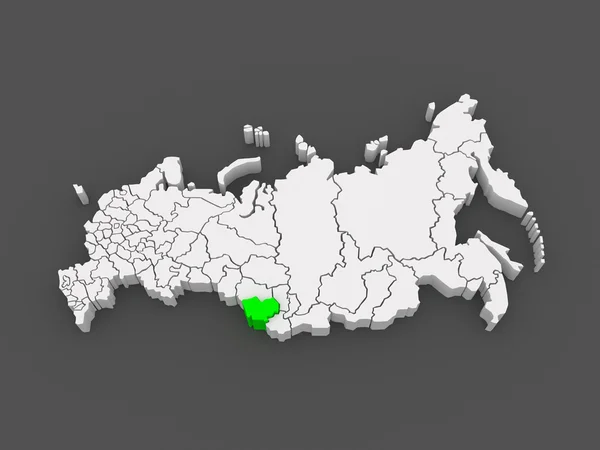 Map of the Russian Federation. Altai Krai. — Stock Photo, Image