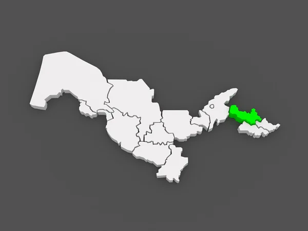 ナマンガンの地図。ウズベキスタン. — ストック写真