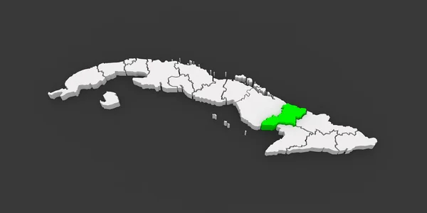 Mapa las tunas. Kuba. — Zdjęcie stockowe