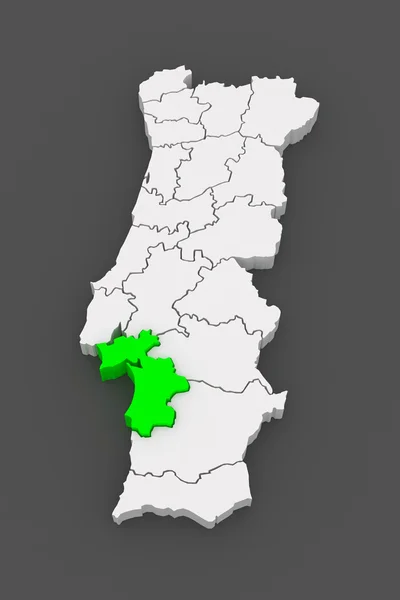 Mapa de Setúbal. Portugal . — Fotografia de Stock