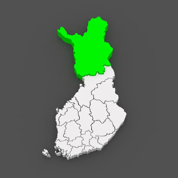 Map of Lappi. Finland. — Stock Photo, Image